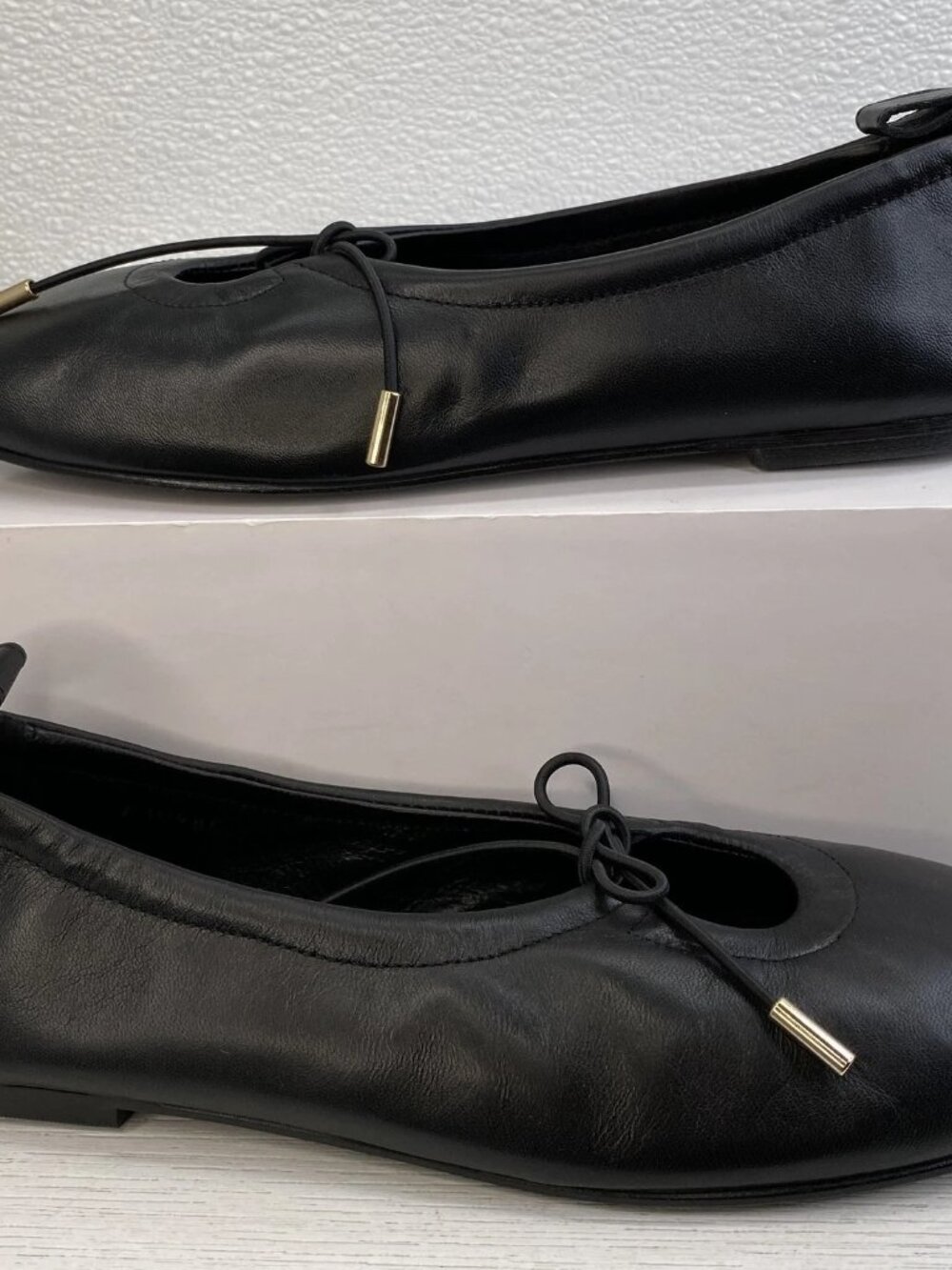 Alohas Rosalind Ballet Flats Womens Size US9-9.5 EU40 Black Leather Casual Shoes - Picture 3 of 9
